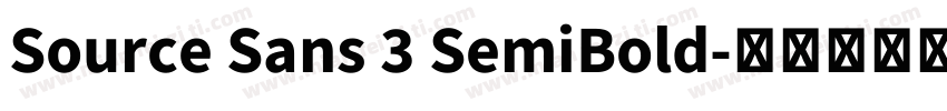 Source Sans 3 SemiBold字体转换